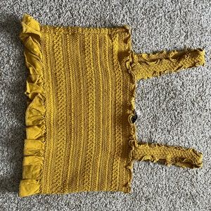 Yellow cropped top
